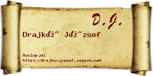Drajkó József névjegykártya